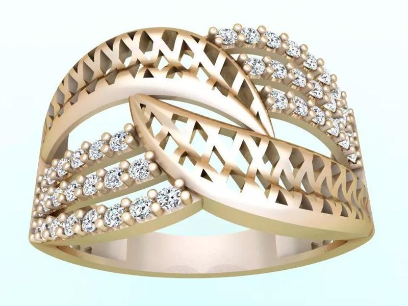 Mesh flower ring - Italian rings - Womens Rings - N6467