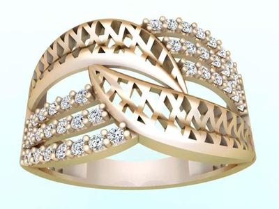 Mesh flower ring - Italian rings - Womens Rings - N6467