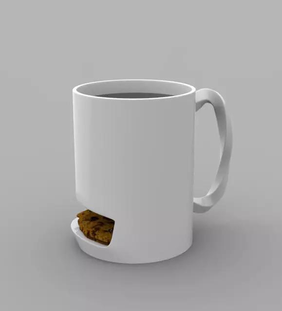 Mug with cookie slot
