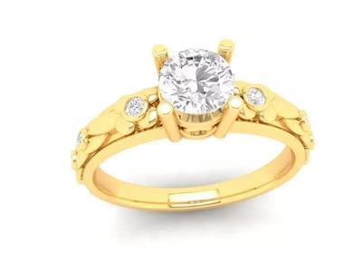 Elegant Solitaire Diamond Engagement Ring for Women  506