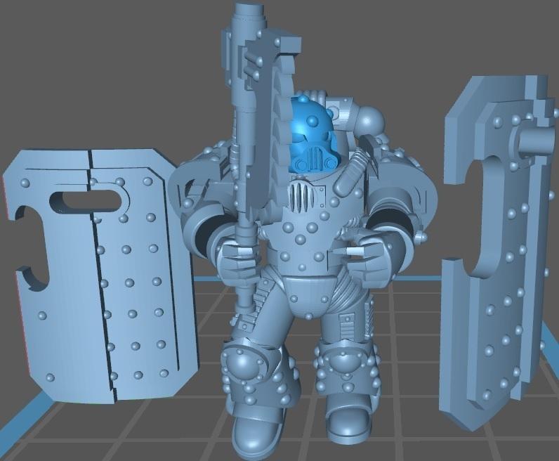 Heresy Armour Ultramarine Space Marine Boarding Shields Breaker Breacher No Primaris