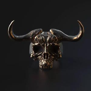 Demon Skull Ring STL