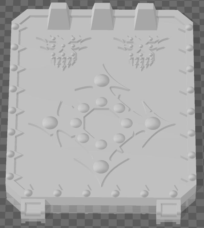 CHAOS SPACE MARINES RHINO / STORM EAGLE DOORS (Type C - KHORNE)