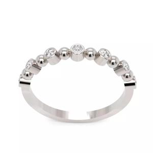 Bezel Set Modern Diamond Ring 3D Model for Printing