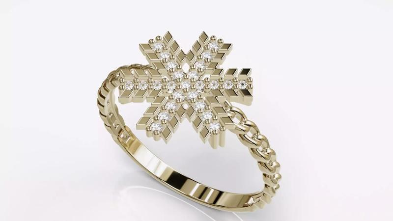 Jewelry Diamond Cuban Ring Model RZ16