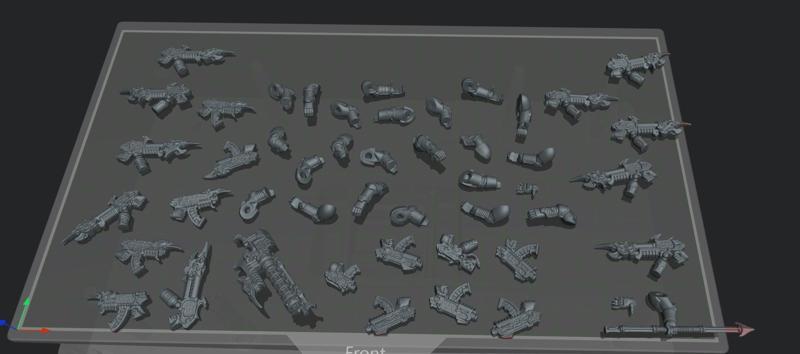 Egyptian Dust Golem Soldiers Extra Arms and Weapons