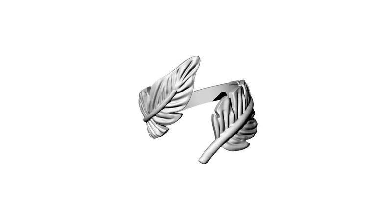 Feather ring anillo pluma