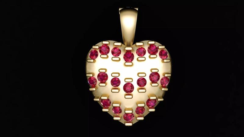 HEART PENDANT FOR COUPLE 3D PRINTABLE MODEL