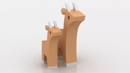 Stylized goat  toy 3D printable model