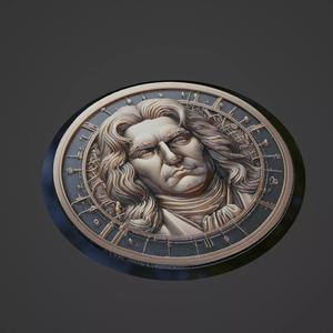 Isaac Newton Medallion