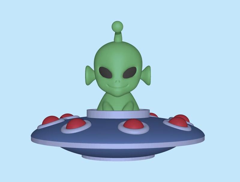 Cute UFO Alien