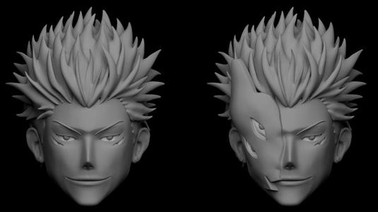 RYOMEN SUKUNA HEAD SCULPT