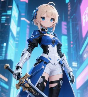 Cyber Artoria Awakens from the Quantum Holy Sword