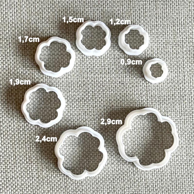 Clover clay cutter, Jewelry making, polymer clay, molds, Shape Cookie Cutter STL File, more sizes, imprint, shape, Rose Cookie cutter, Clay Cutter File, Clover ,STL, shape, molds cutter, cookie cutter