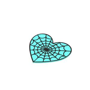 Heart Shaped Spider Web Coaster, Halloween Decor