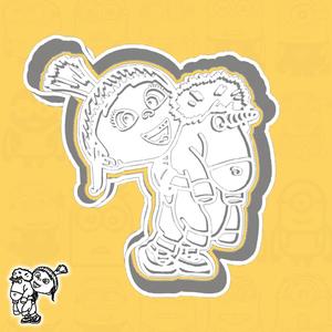 Minions / Despicable Me cookie cutters - Agnes Gru (with unicorn) (style 1)