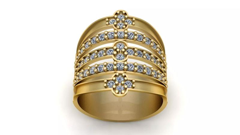 Luxury Wedding Diamond Ring 3d Printable Model