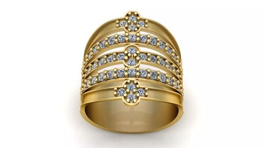 Luxury Wedding Diamond Ring 3d Printable Model