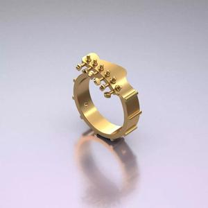 Guitar ring in jewellery 3D print model