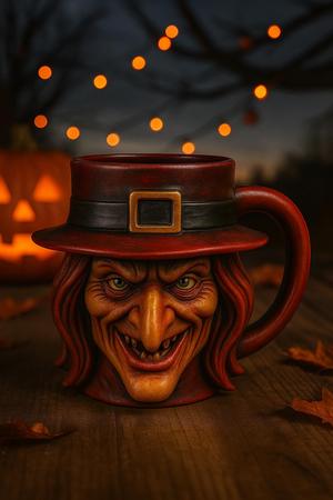 Scary Witch Mug - 3D Printed Themed Mug for Halloween