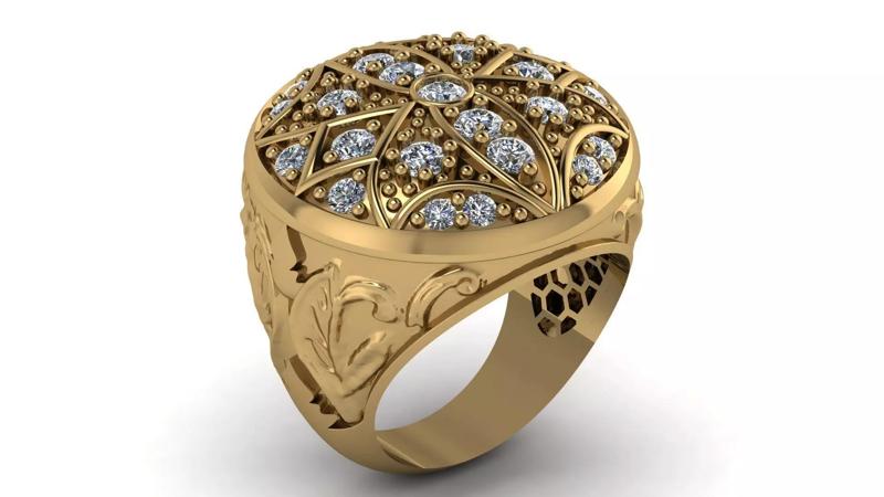 Ring 004 Mens ring 3dm stl printable model