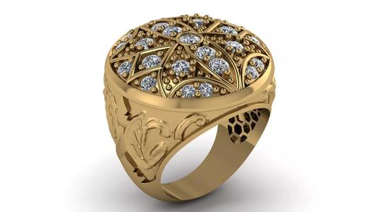 Ring 004 Mens ring 3dm stl printable model