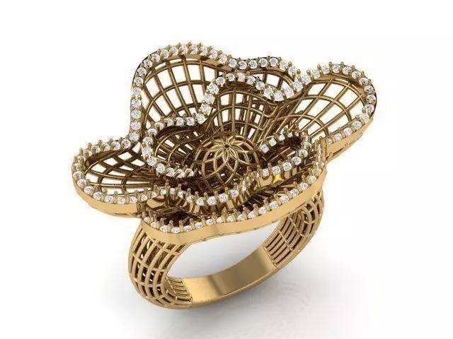 Flower mesh Ring