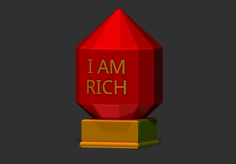 I AM RICH Commemorative Statue