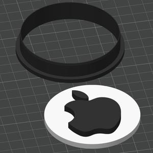 Apple Logo Cookie Cutter & Embosser