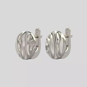 Women Earrings  folds 3dm stl 3D print model