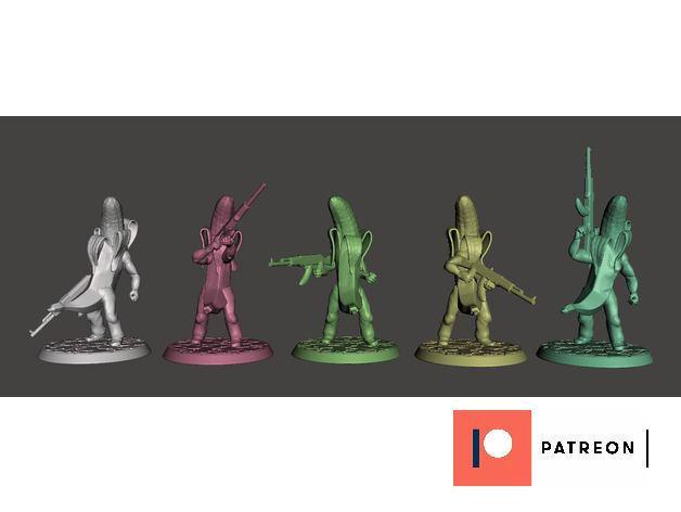 28mm Squad of Bananas with AK's