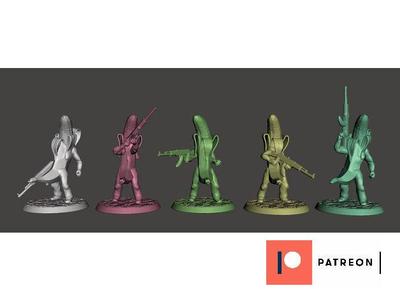 28mm Squad of Bananas with AK's