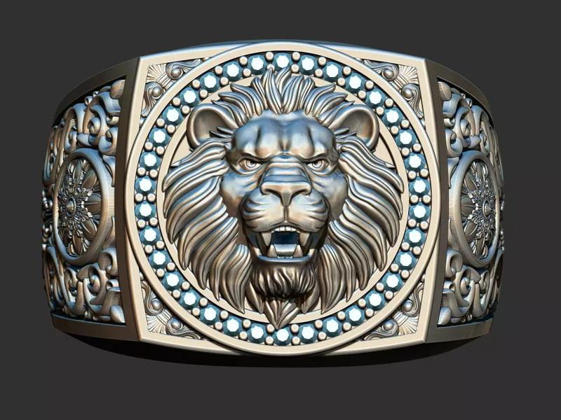 Arabesque Lion Ring