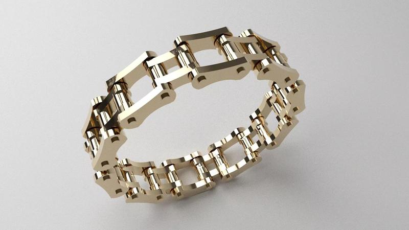 Bike Chain Wedding Band