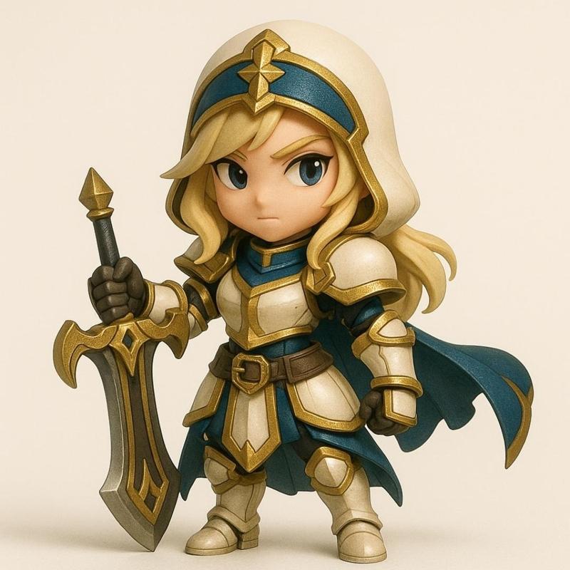 RPG Heroes - Paladin (Female) (Stylized/Semi-Chibi Figure STL)