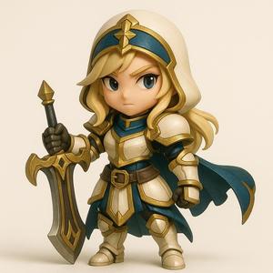 RPG Heroes - Paladin (Female) (Stylized/Semi-Chibi Figure STL)