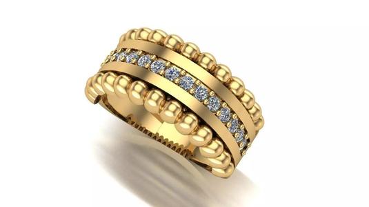 Beaded Band Ring