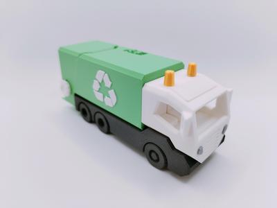 Modular Garbage Truck with Real Mechanisms