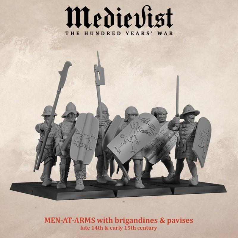 Men-at-arms with brigandines & pavises, late 14th & early 15th century