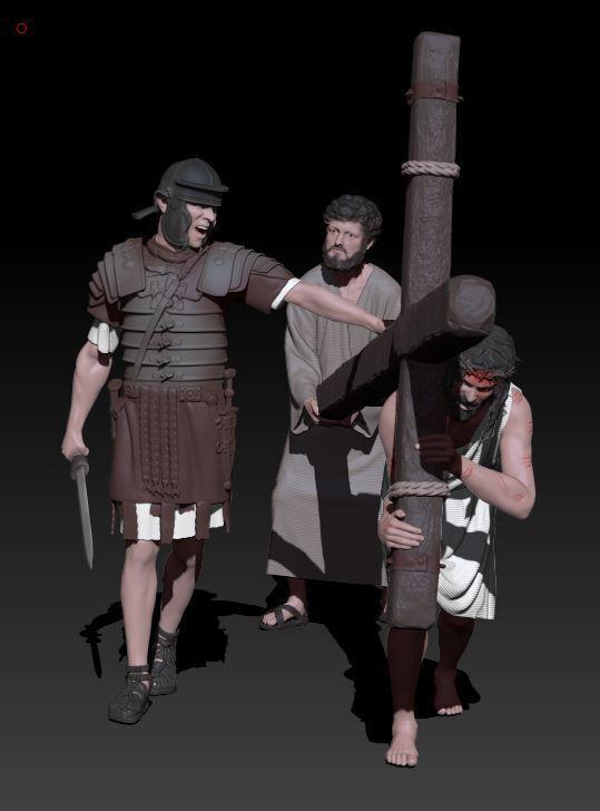 Jesus carries the cross