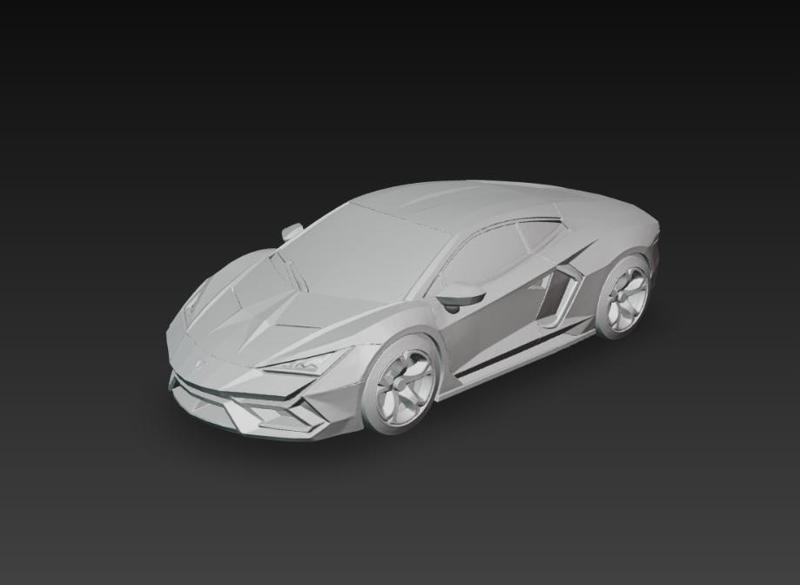 Lamborghini Revuelto 3D Model - Hybrid Supercar for 3D Printing