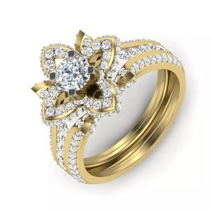 halo cocktail women wedding engagement ring 3dm render detail
