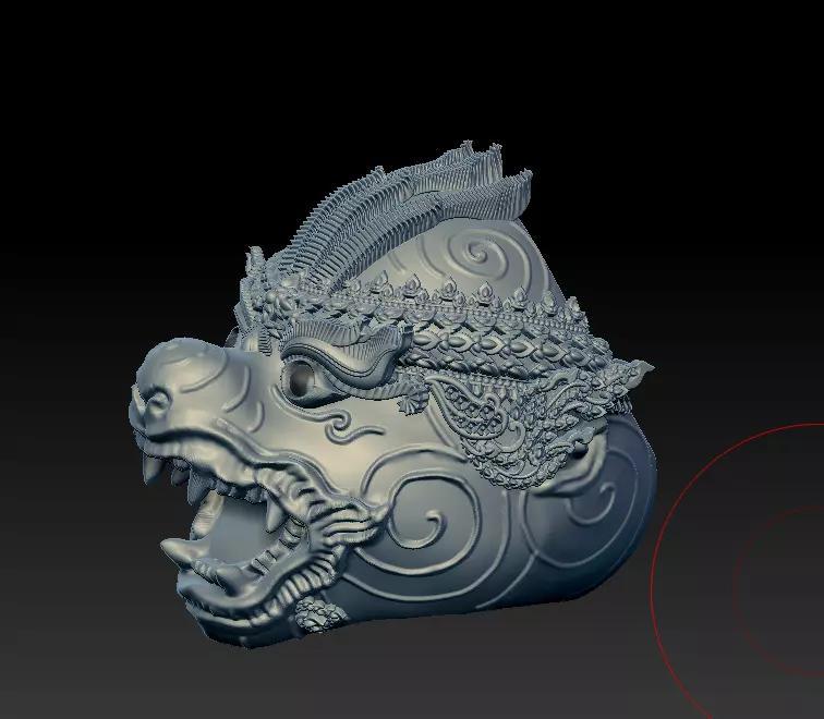 Hanuman Monkey Ring Cambodia Hanuman Ring Thai 3D print model