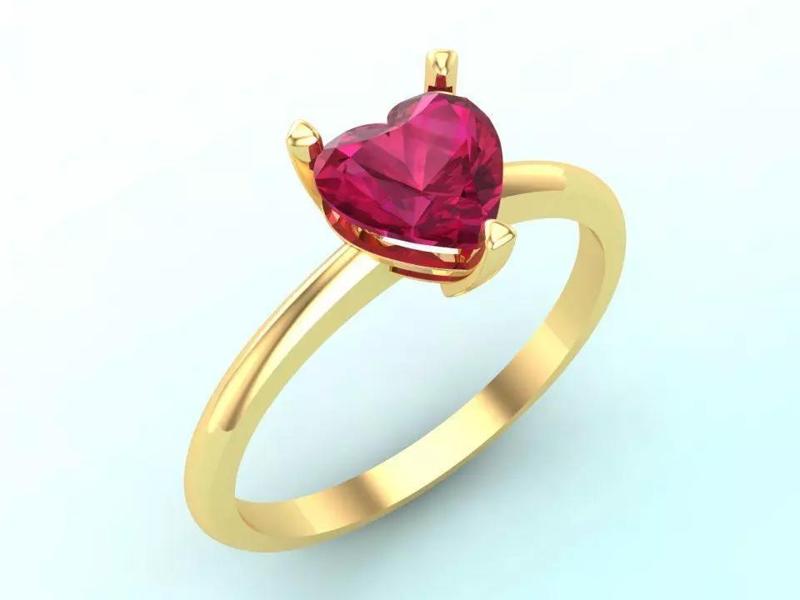 Heart ring - Diamond ring - Womens rings