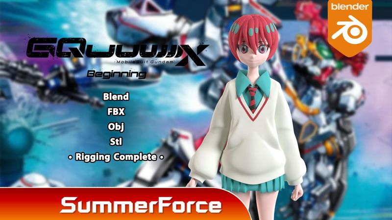 Amate Yuzuriha - Gundam GQuuuuuuX