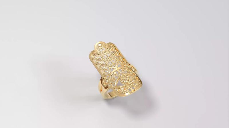 hamsa amulet ring