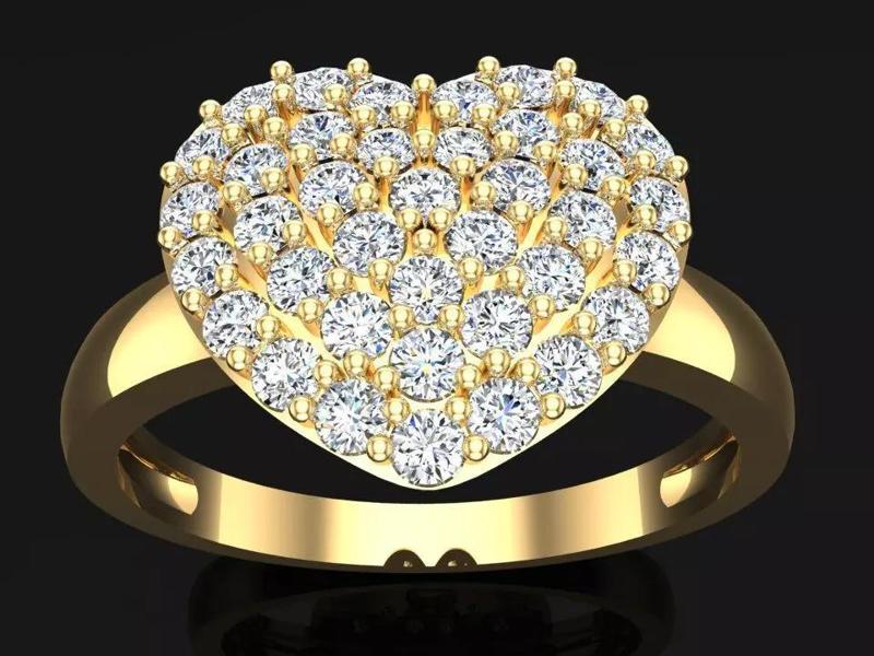 Heart Ring - Diamond Rings -  Womens Rings