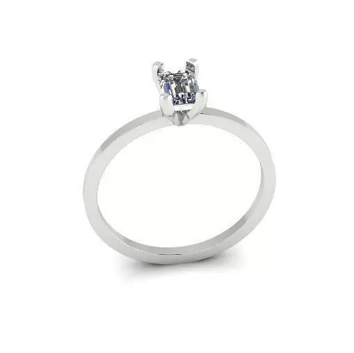 Solitaire emerald ring Model 7514