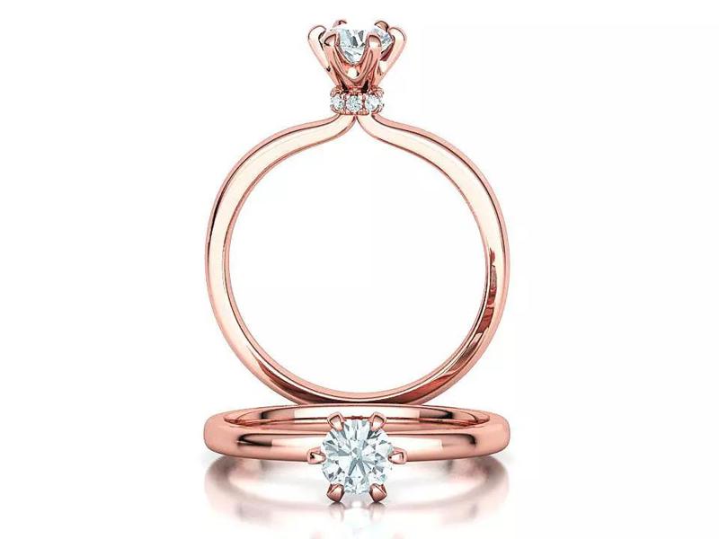 Solitaire Engagement Ring Half Carat Stone Women Rings