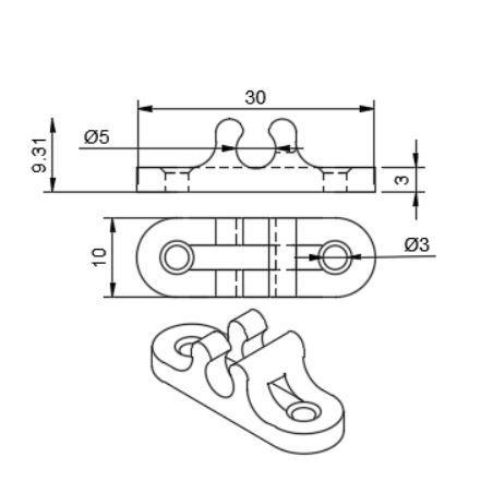 Cable clamp 5mm